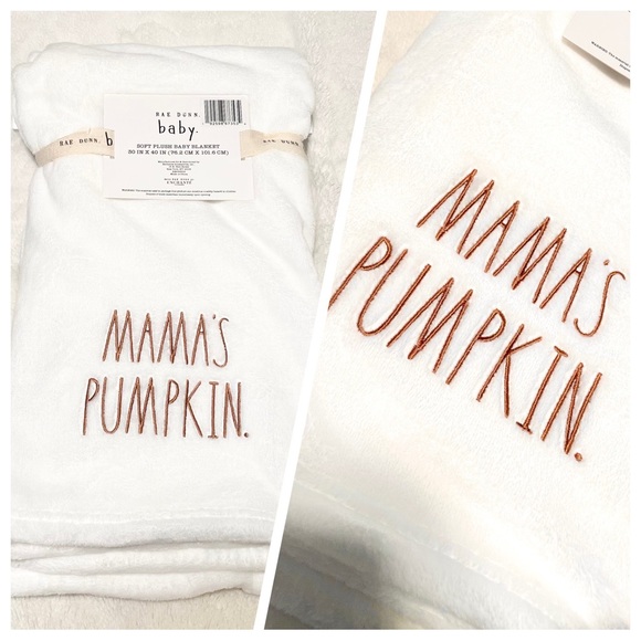 Rae Dunn Other - NWT Rae Dunn Baby Plush MAMA’S PUMPKIN Blanket